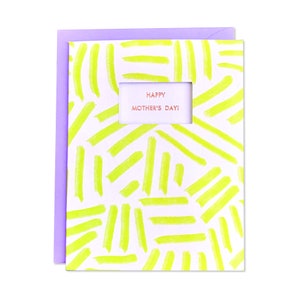 Happy Mother's Day Rose Gold Foil Card with Peekaboo Window Card for mom, wife, grandmother Chartreuse, lilac, lavender C-238 image 1