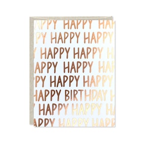 Birthday Card - Rose Gold Foil Birthday Card - Happy Birthday - C-152