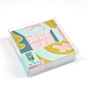 You're Killin' It Tiny Notes - Mini Note Cards - Lunchbox Notes - Stocking Stuffer - Set of 40 - TN-002