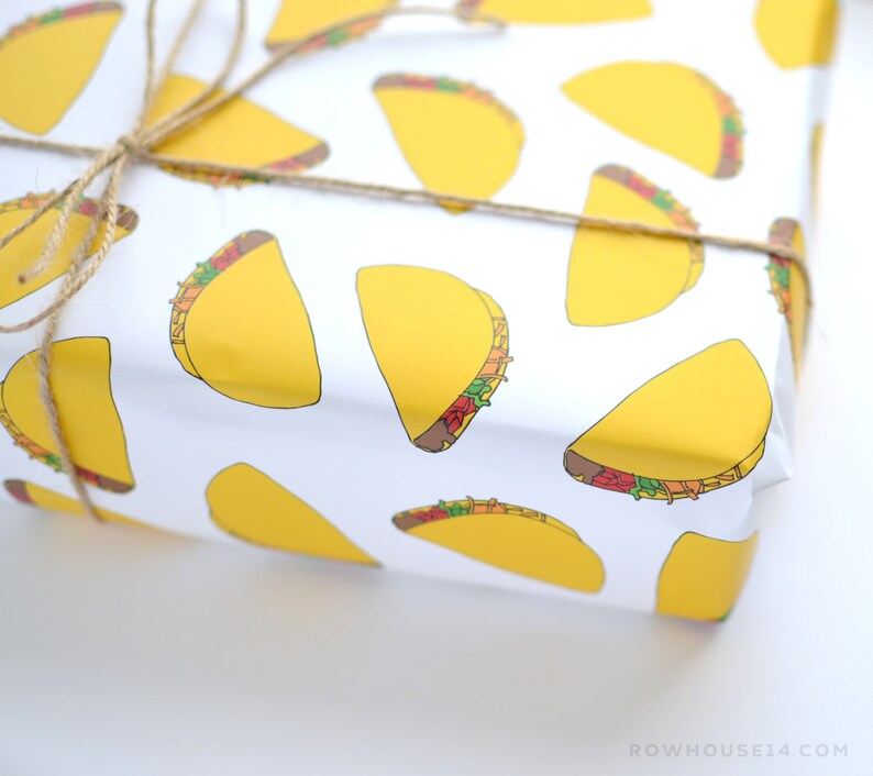 Tacos Gift Wrap Funny Wrapping Paper Gift Wrap Sheets Etsy