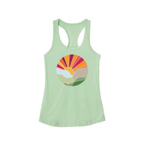 Women's Nature Sunrise Tank Top – Summer Graphic Sleeveless Top For Hiking & Casual Wear
