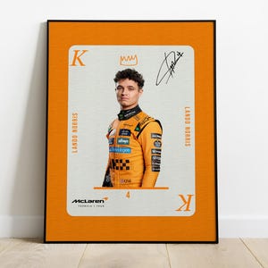 Lando Norris Poster, Formula 1 McLaren Poster, F1 Gift, Formula 1 Poster, F1 Poster, F1 Wall Art, Formula 1 Print,Norris Poster,McLaren