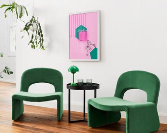 Retro 90s Aesthetic Print – Just a Girl Y2K Room Decor (Digital Download)