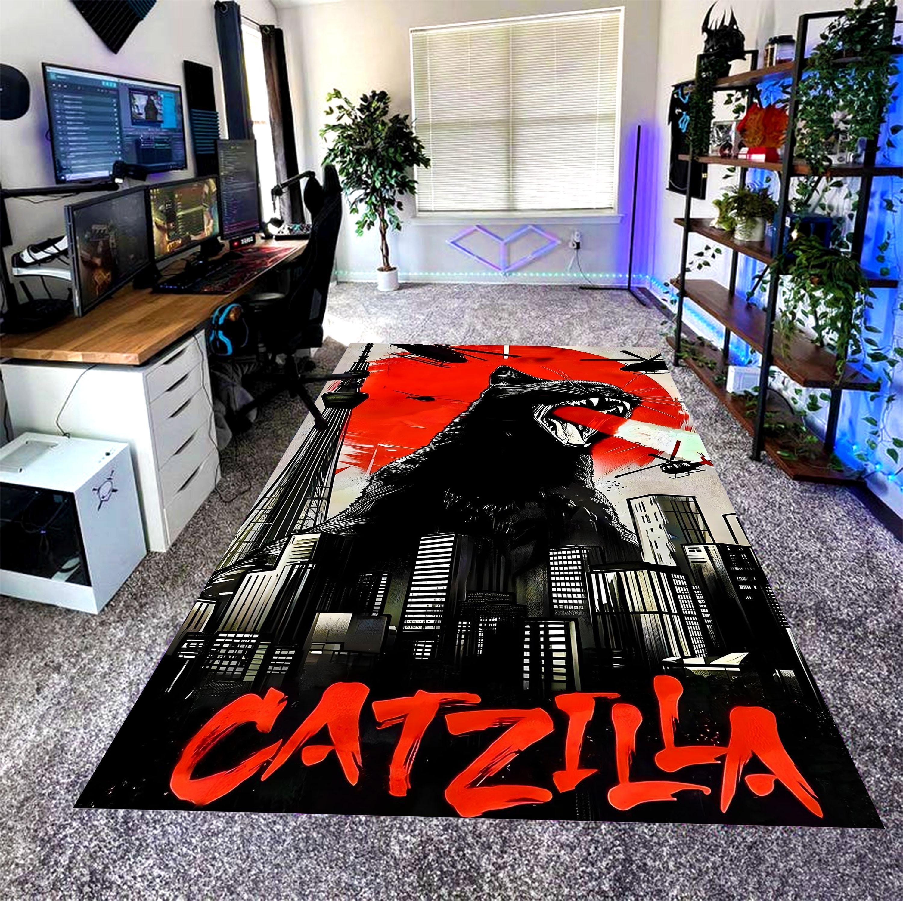 Catzilla Kaiju Cat Gamer ラグ：レッド サンシティ モンスターエリア