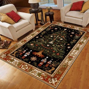 Vintage Holiday Rug - Etsy