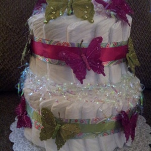 Beautiful Butterfly Diaper Cake