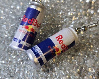 Need a boost! Prime and Red Bull Energy Drink Earrings!