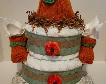 Little Harvest Pumpkin Diaper Cake