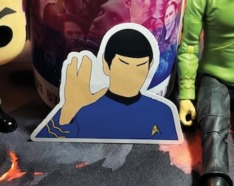 Spock Minimalist Die Cut Sticker