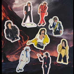 Michael Jackson Outfits Minimalist Die Cut Stickers