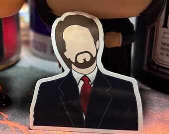 Hans Gruber Die Hard Die Cut Sticker