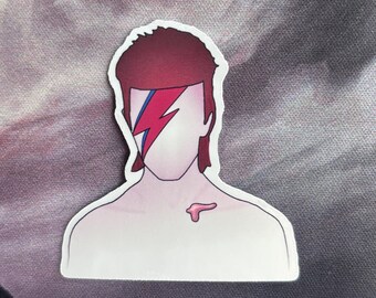 David Bowie Aladdin Sane Album Cover Minimalist Sticker