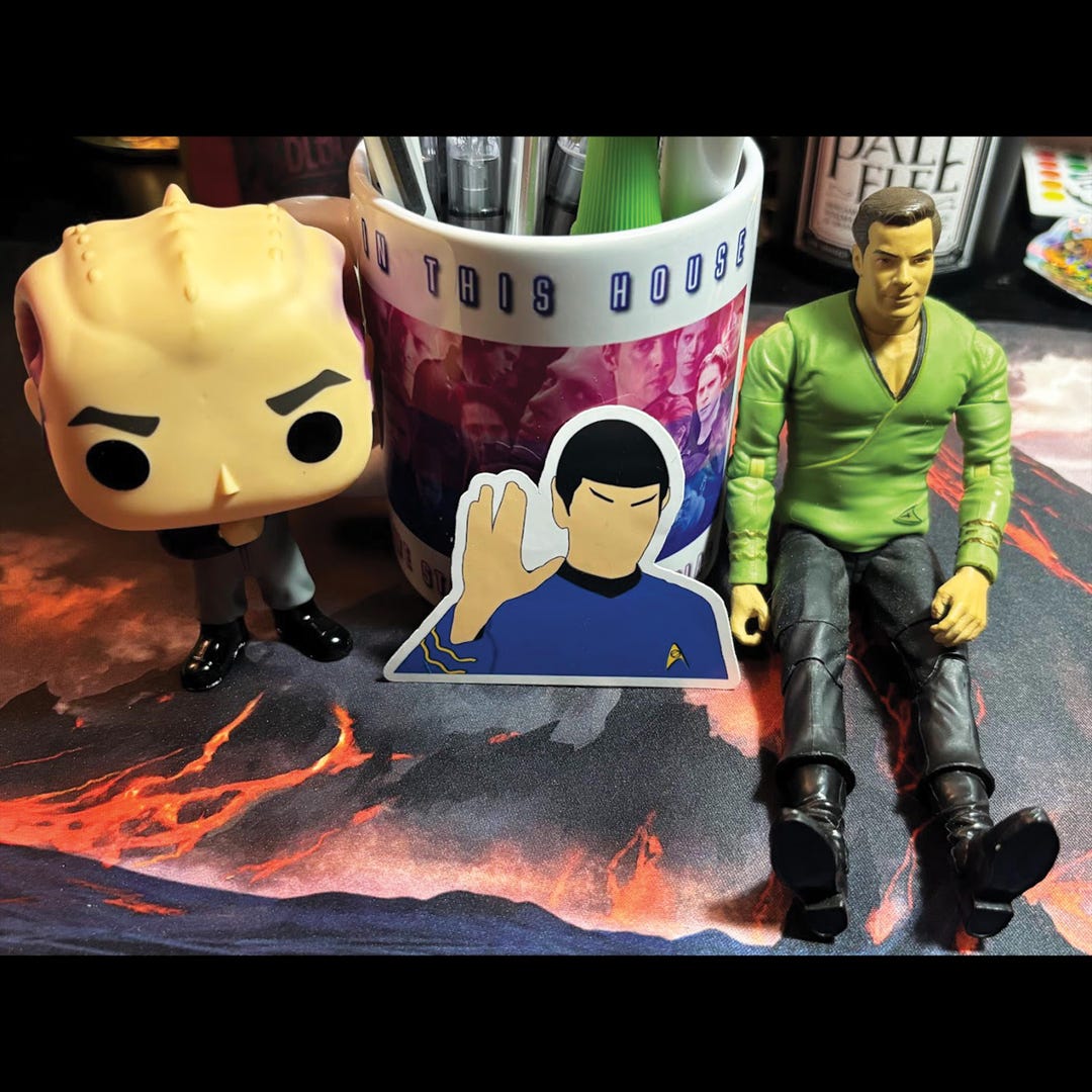 Spock Minimalist Die Cut Sticker - Etsy
