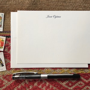 LOT de 50 / ÉCRITURE EDOUARDIENNE / Papeterie typographique personnalisée / Papeterie personnalisée / Papeterie personnalisable / Papeterie professionnelle