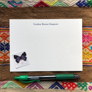 SET von 50 Letterpress Briefpapierkarten, personalisiertes Briefpapier, professionell, elegant, Hochzeitsgeschenk