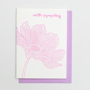 CARTE DE SYMPATHY COSMOS avec la phrase : "Avec sympathie"