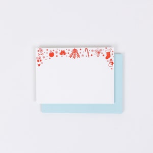 MERRY CHRISTMAS NOTECARDS / Merry & Bright Letterpress Briefpapier / Kerstkaarten / Holiday Card Pack / Maretak / Sneeuwpop / Ornamenten