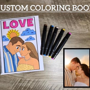 Custom Coloring Book: Personalized Cartoon Portrait Gift afbeelding 4