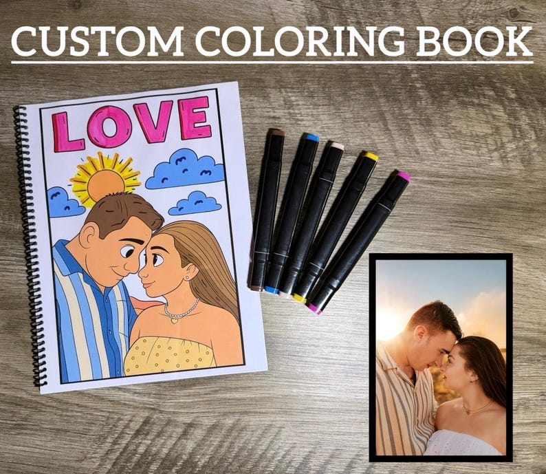 Custom Coloring Book: Personalized Cartoon Portrait Gift afbeelding 4