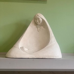 Vintage Austin Productions La Madre Sculpture: 1983 Bonded Stone Modernist Art
