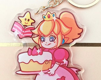 Peachie Princess Chibi-Style 3" Acrylic Keychain Charm