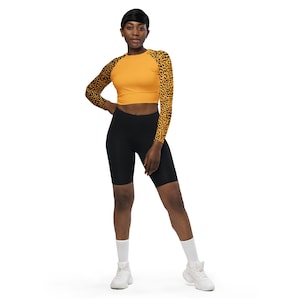 Recycled long-sleeve crop top
