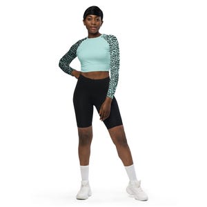 Recycled long-sleeve crop top