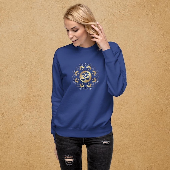 OM Devanagari unisex Sweatshirt, Meditation Gift, Spiritual Healing Sweatshirt, Boho Mindfulness Apparel