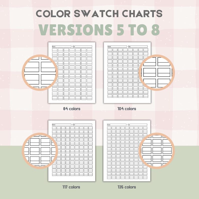 Swatch Rectangular Color Swatch Chart Printable | 24 Printable Marker & Pencil Swatch ...