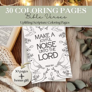 30 Bible Verse Coloring Pages Printable Bundle for Inspiration and Relaxation | Jesus, Religious Coloring Book, Prayer, Faith Activities