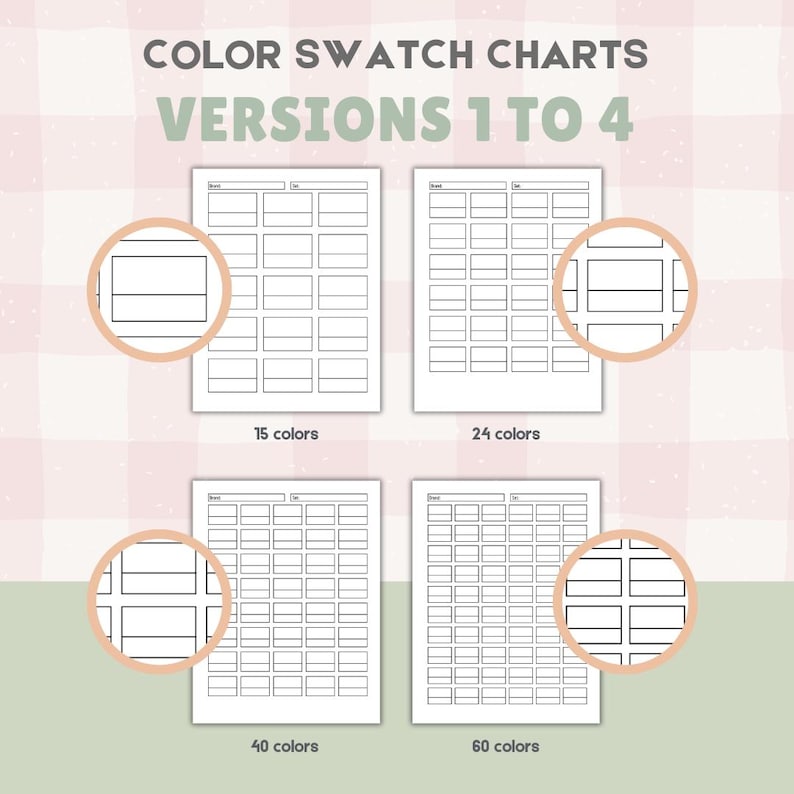 Color Swatch Chart Printable | 24 Printable Marker & Pencil Swatch ...