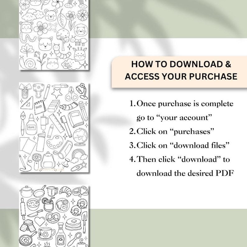 Daily Doodle Coloring Pages Edition 1 | Cute Mini Illustrations for ...