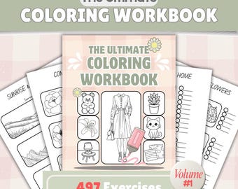 How to Color Patterns, Coloring Practice Techniques | Practice Coloring Workbook | 110 Bold & Easy Coloring Pages | Ohuhu Alcohol Marker #51