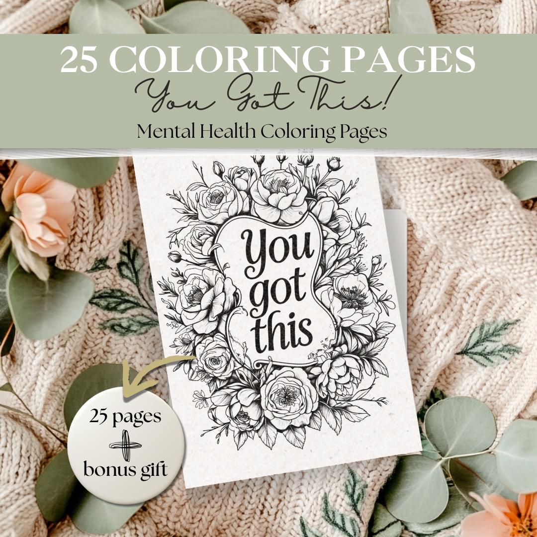 Motivational Quotes Coloring Pages for Adults | Mental Health Printable ...