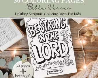 30 Bible Verse Coloring Pages for Kids | Scriptures for Children  | Jesus, Religious, Prayer, Faith Activities, Sunday School, Bible Study