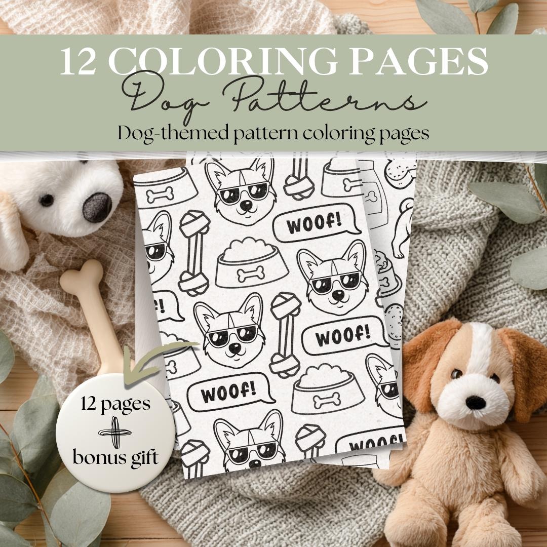 Dog Pattern Coloring Pages | Cute Puppy & Pet Designs | 15 Adorable Dog ...