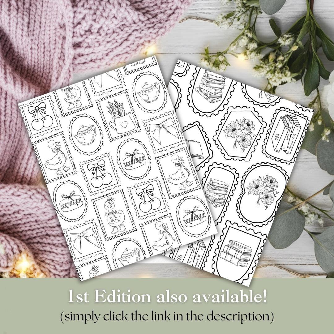 Stamp Coloring Pages Bundle #2 | 12 Stamp Pattern Sheets + 3 Bonus ...