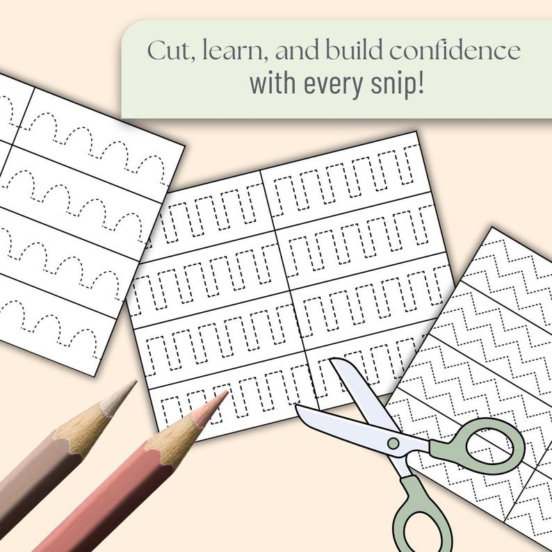Scissor Skills Worksheets | Strips Cutting Practice for Kids | Fine ...