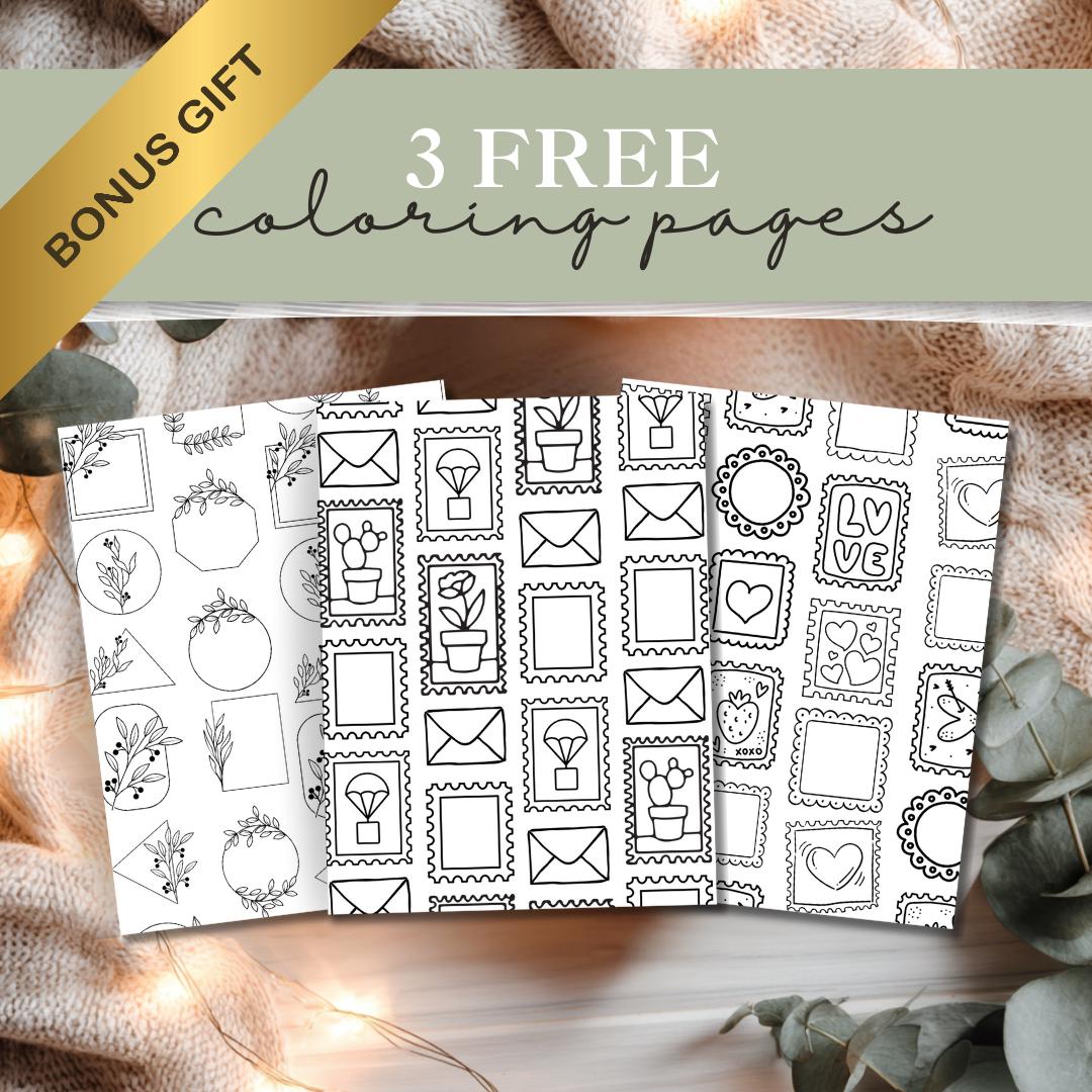 Stamp Coloring Pages Bundle #2 | 12 Stamp Pattern Sheets + 3 Bonus ...