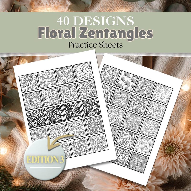 Traceable Floral Patterns - Etsy