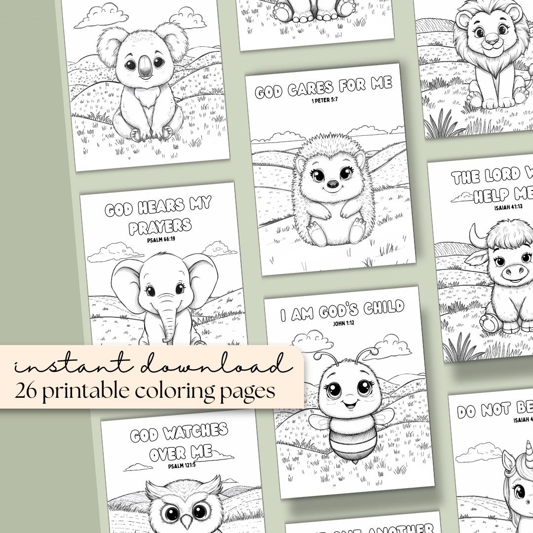 Kids Bible Verse Coloring Pages | 26 Faith-based Christian Coloring ...