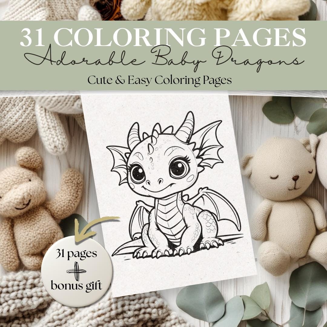 Dragon color pages - Etsy België, image size:1080x1080