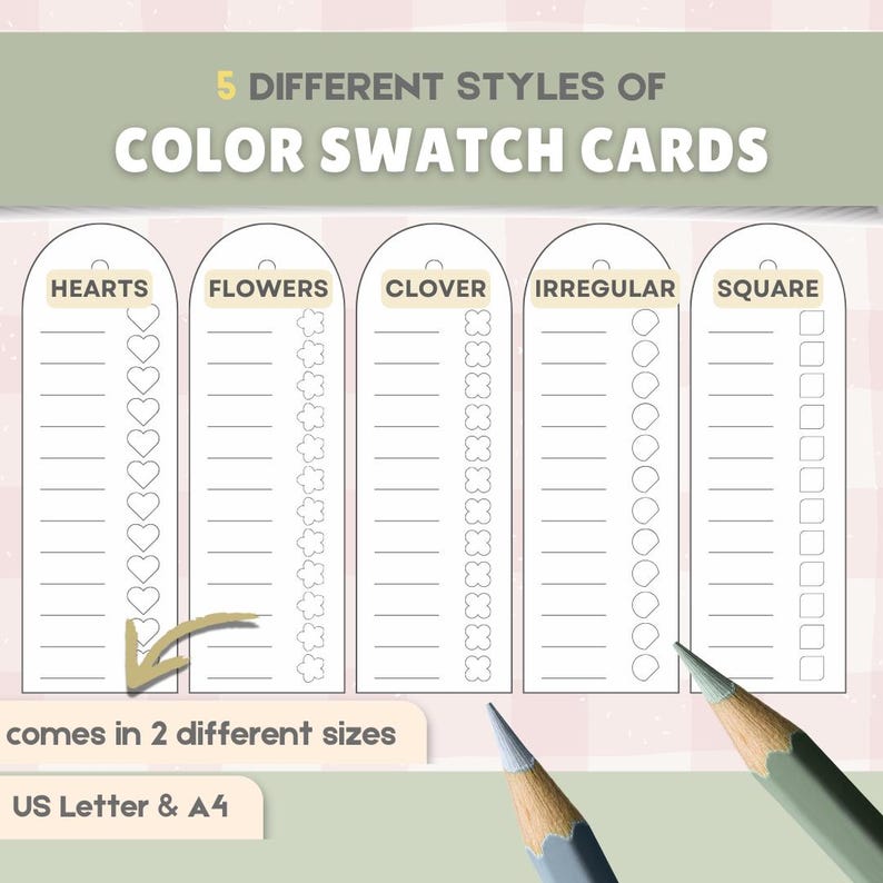 Color Swatch Cards Printable (edition #2) | Marker Swatch Template ...