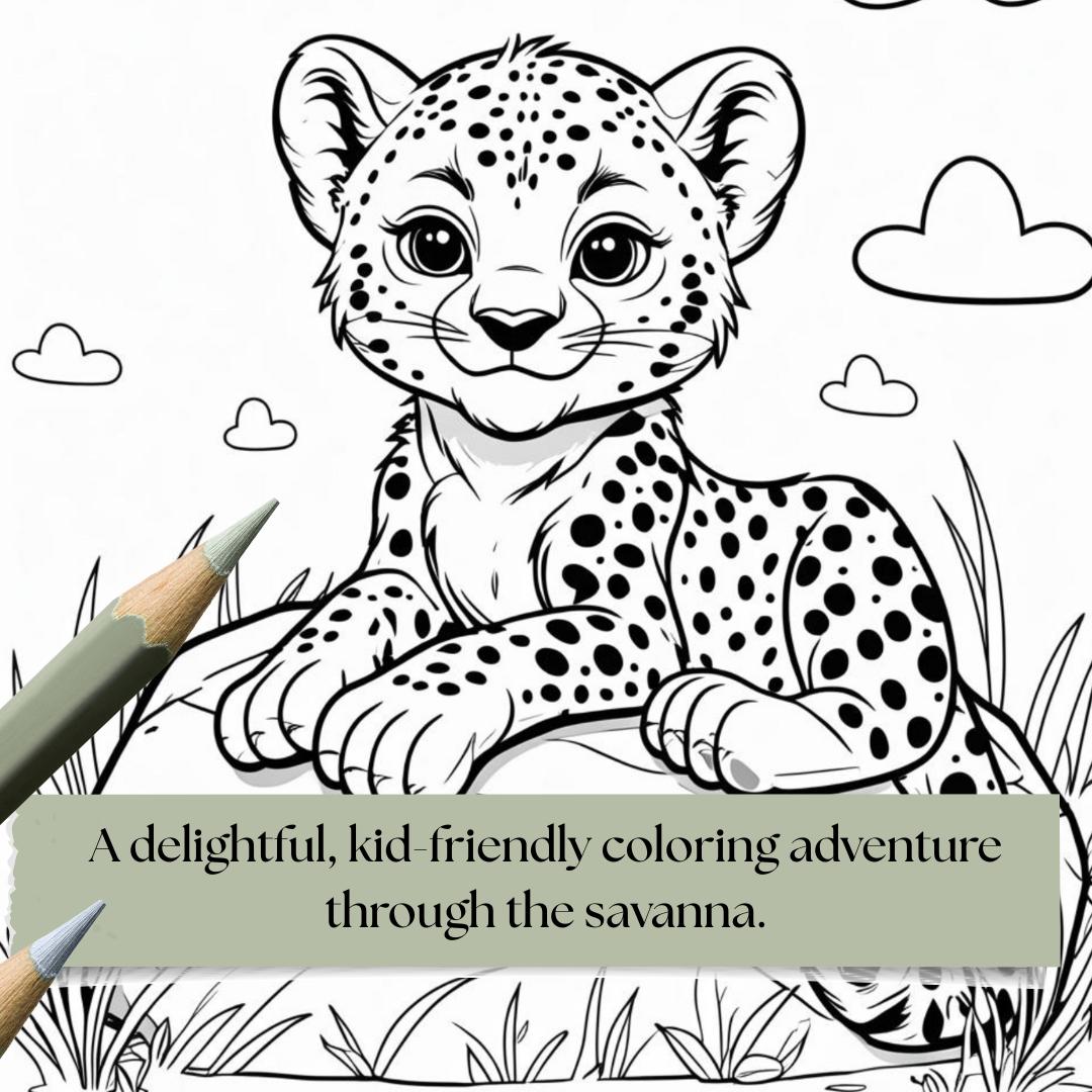 Jungle Safari Animal Coloring Pages for Kids | 25 Printable Coloring ...