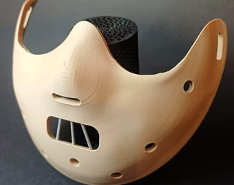3D Printed Miniature Cannibal Muzzle Prop – Hannibal Inspired Horror Replica