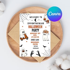 Halloween Party Invitation, Halloween Invitation template, Editable Halloween Invitation, Editable Party Invitation, instant download