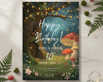 Elegant Black Bow Birthday Invitation | Printable Party Template