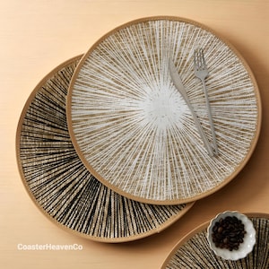 Woven Round Placemats : 38cm Boho Japandi Table Decor