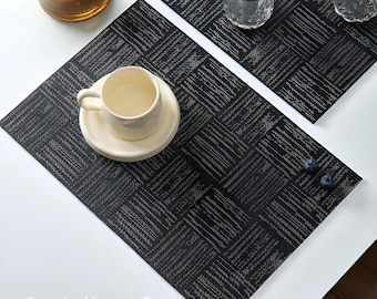 Modern Plastic Placemats: Set of 4, Durable Kitchen Decor
