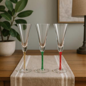 Colored Stem Crystal Shot Glasses: Elegant Vodka Barware Gift Set